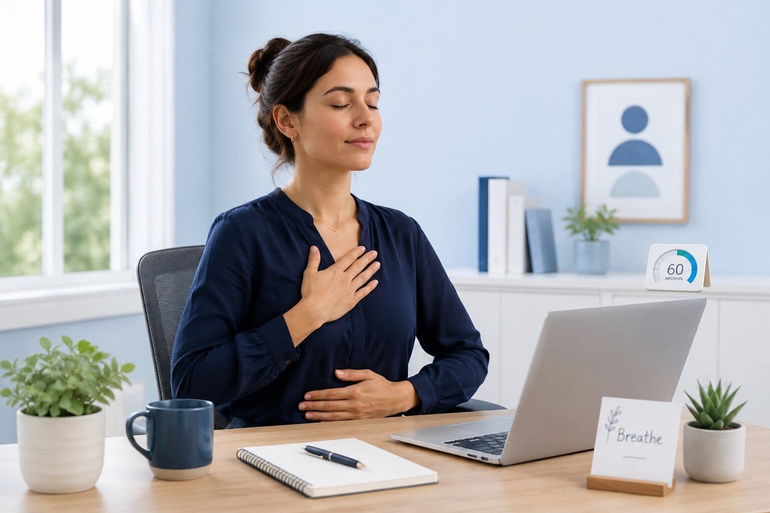 The 60-Second Breathing Reset - Stress Relief Techniques at Work 